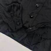 90s シルク100% GIVENCHY ジバンシィ 長袖シャツ 10/ブラック レディース ビンテージ