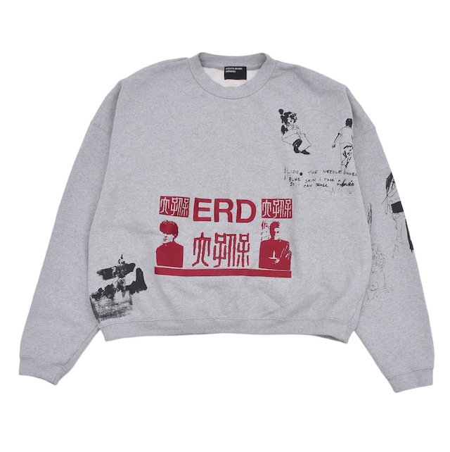 【Enfants Riches Déprimés】Oceanic Crewneck Sweatshirt(GREY/RED)