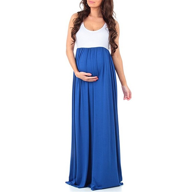 夏の妊娠中のドレス新ブランドファッション女性ノースリーブ固体綿マタニティドレスカジュアル女性vestido服