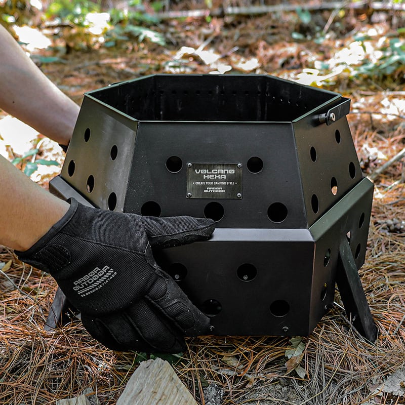 予約価格]ARBOR OUTDOOR / VOLCANO HEXA 焚き火台 | GOLDEN FOREST