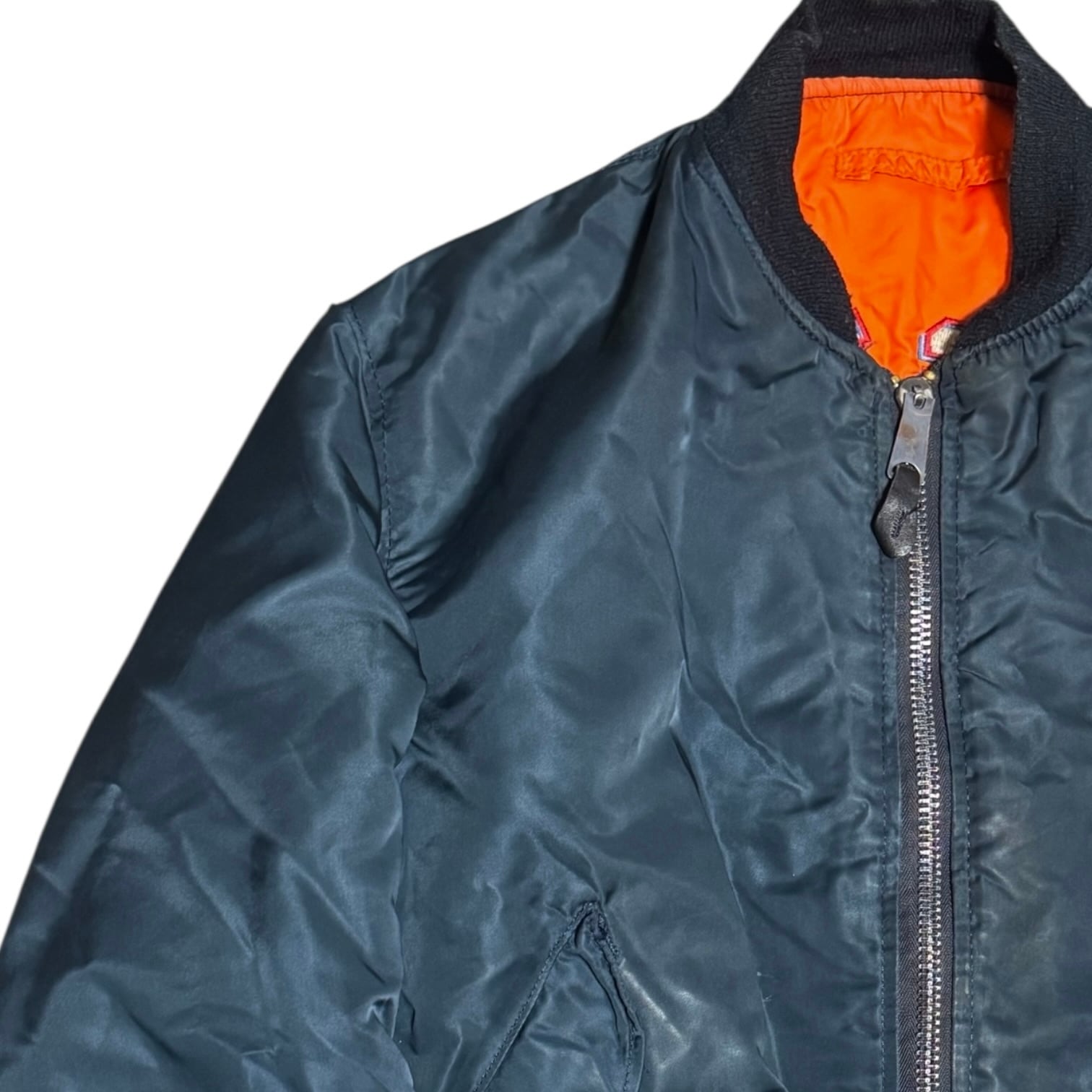 稀少 ALPHA INDUSTRIES 80s 旧タグ USA製 ビンテージ MA-1 フライト
