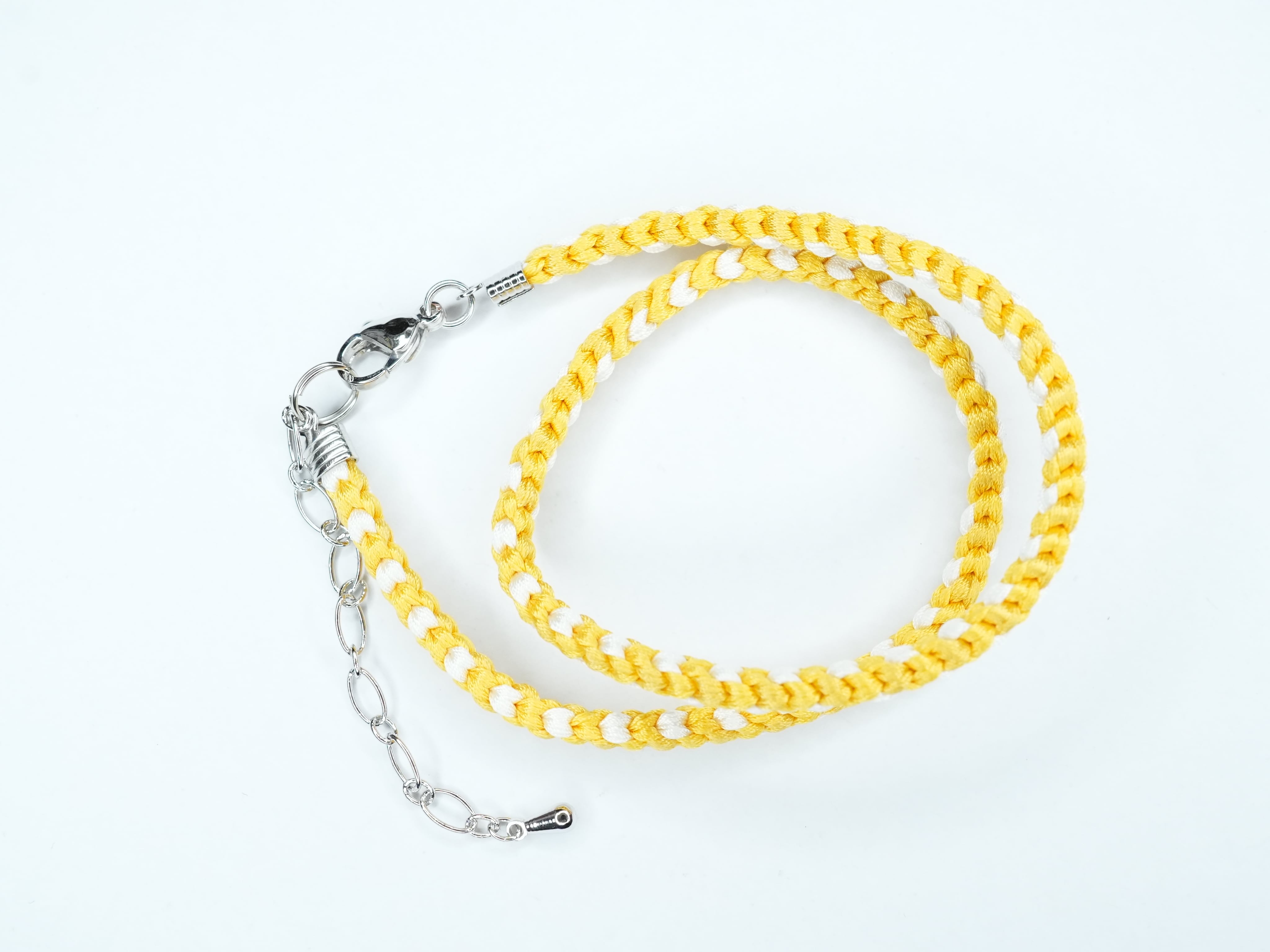 組紐アクセサリ― 二重巻きブレスレット キャラクター推しカラー 黄色①