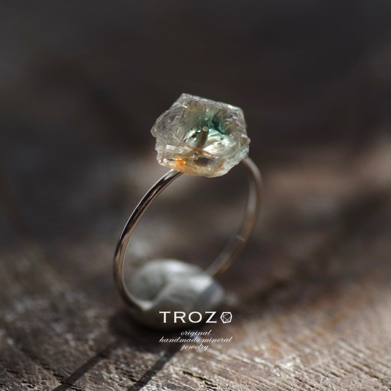 アクアマリンサンストーン リング / Aquamarine Sunstone Ring