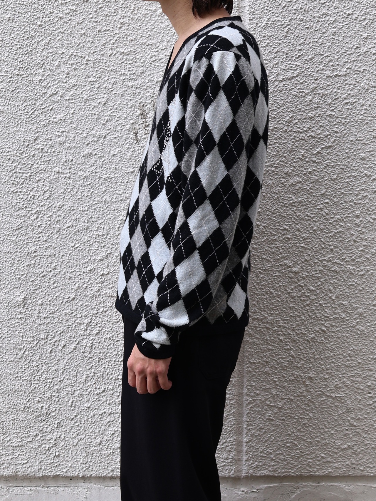 【comme des garcons】argyle cashmere knit