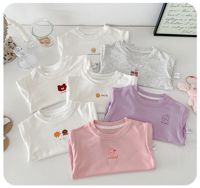 【BABY】アニマルスマイルフレンズプリント半袖Tシャツ - 16
