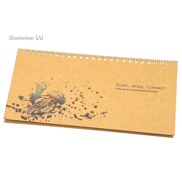 A4縦1/3 ヨコ型リングノート_海月（くらげ） | seed-time