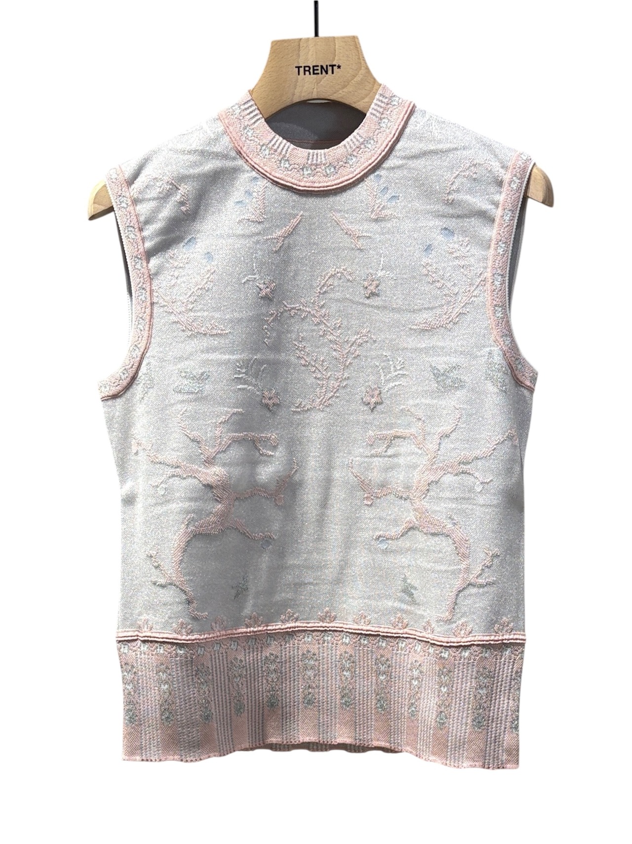 【26SS】Mame Kurogouchi マメ クロゴウチ / ノースリーブニット ジャガード / Layered Jacquard Sleeveless Knit Top - 7
