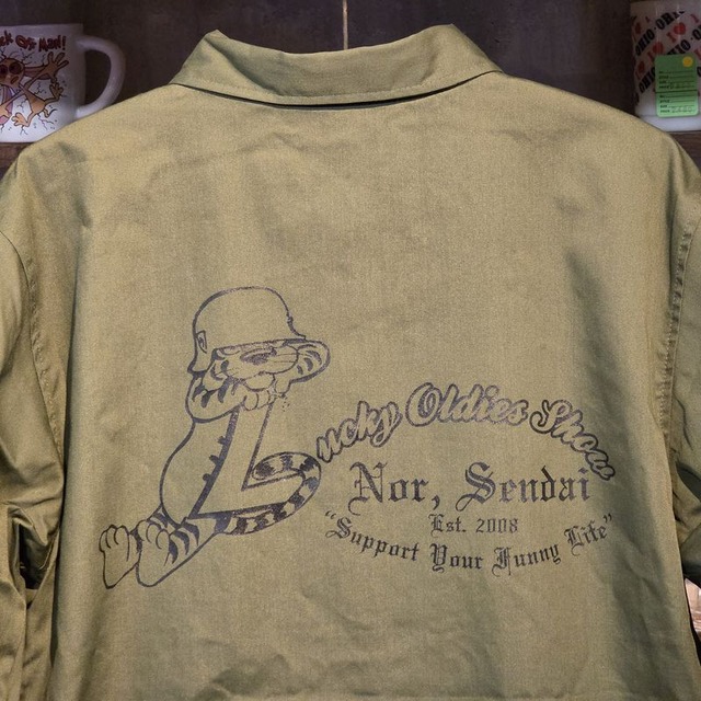 LUCKY OLDIES SHOW オリジナル "Nor,SENDAI" コットン コーチ ジャケット