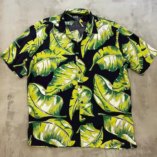 Polo Ralph Lauren Rayon Open Collar Shirt CLAYTON “BANANA LEAF”