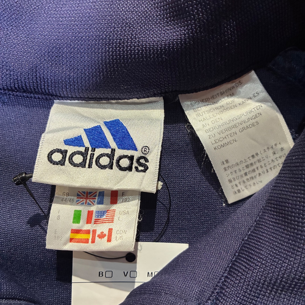 90s〜00s adidas ハーフジップトラックジャケット ネイビー アディダス