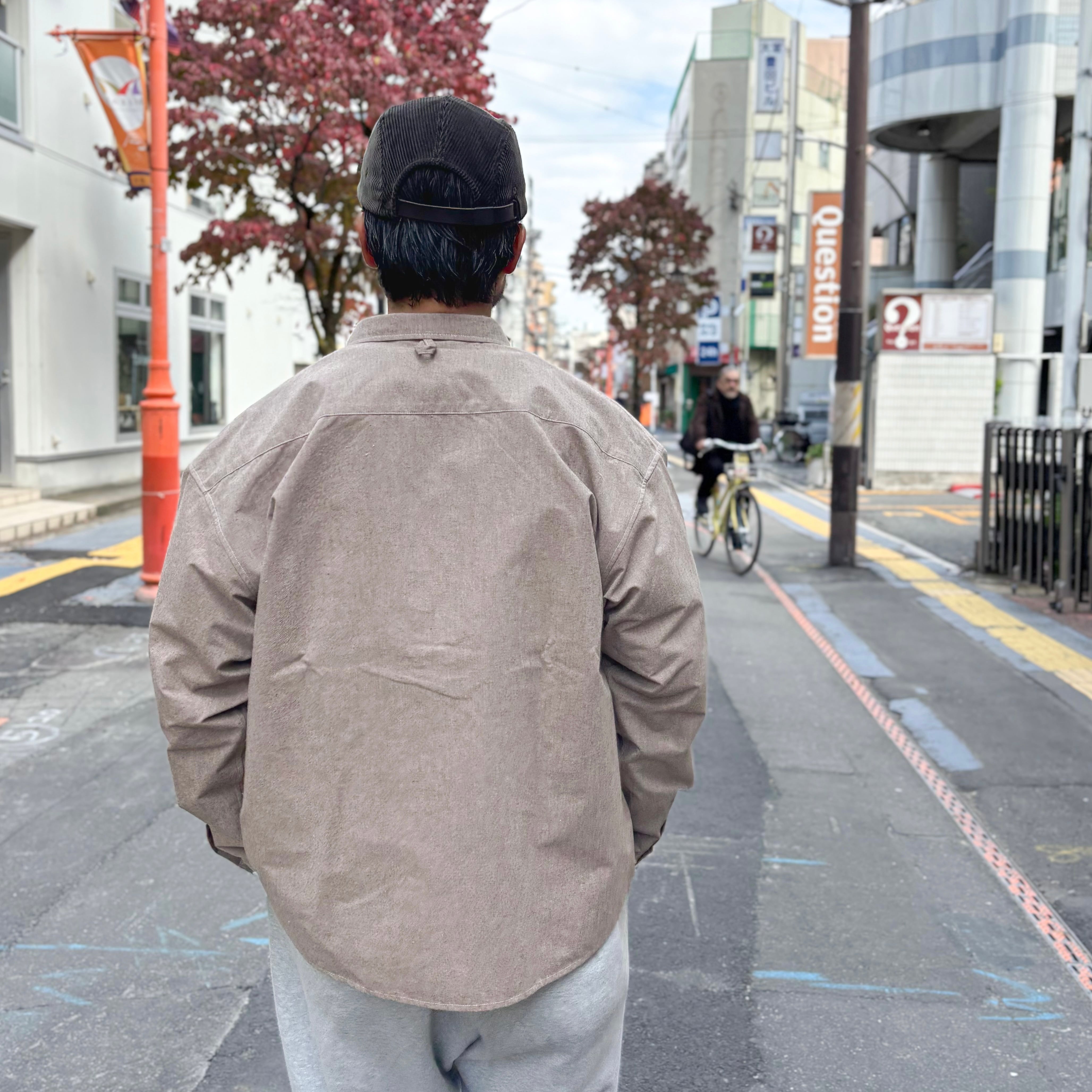 NOROLL HWR WOOL WEATHER SHIRT - BEIGE / ノーロール ウール ウェザー