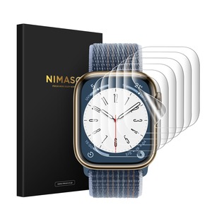 【特価処分】【6枚組】NIMASO フィルム Apple Watch series 9 / 8 / 7 45mm 対応 アップルウォッチ 保護フィルム 高感度タッチ 指紋防止 気泡レス NSW21J362
