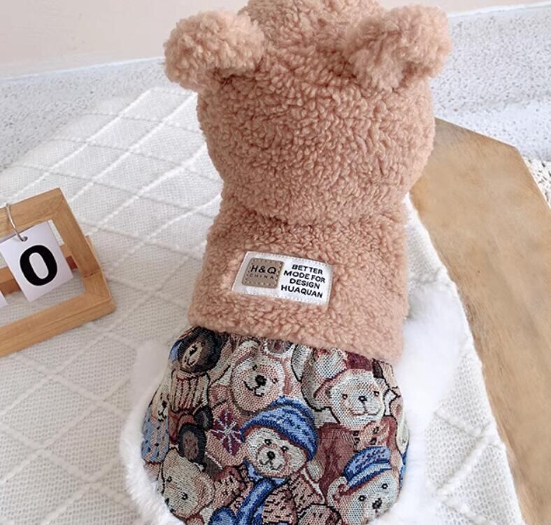 《予約》№3101927 くまさんワンピ(帽子付き)