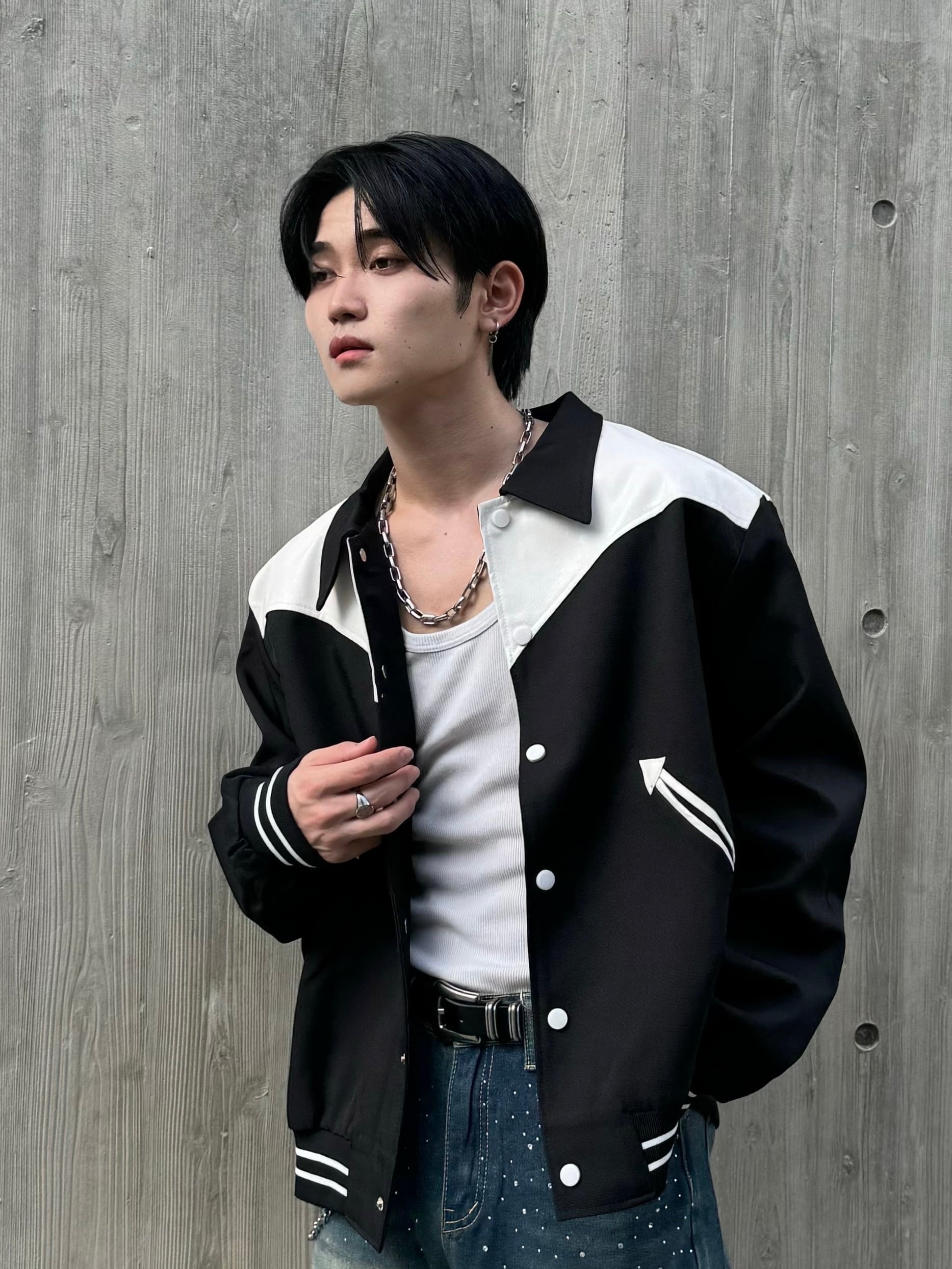 ALUDE SELECT】short monotone leather teddy jacket | 【ALUDE】韓国 