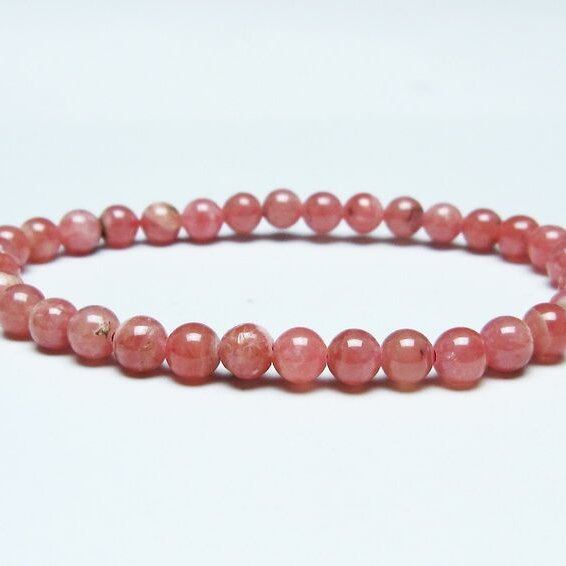 インカローズ ブレスレット 5mm ロードクロサイト ブレス 一点物 メール便可 [M便 1/10] 111-46638