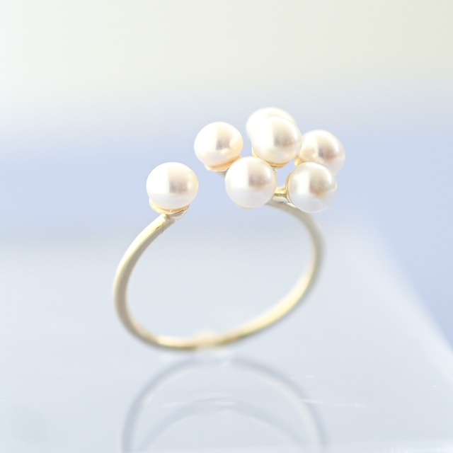 【送料無料】pearl flower free ring