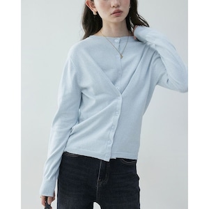 irregular button cardigan 101337