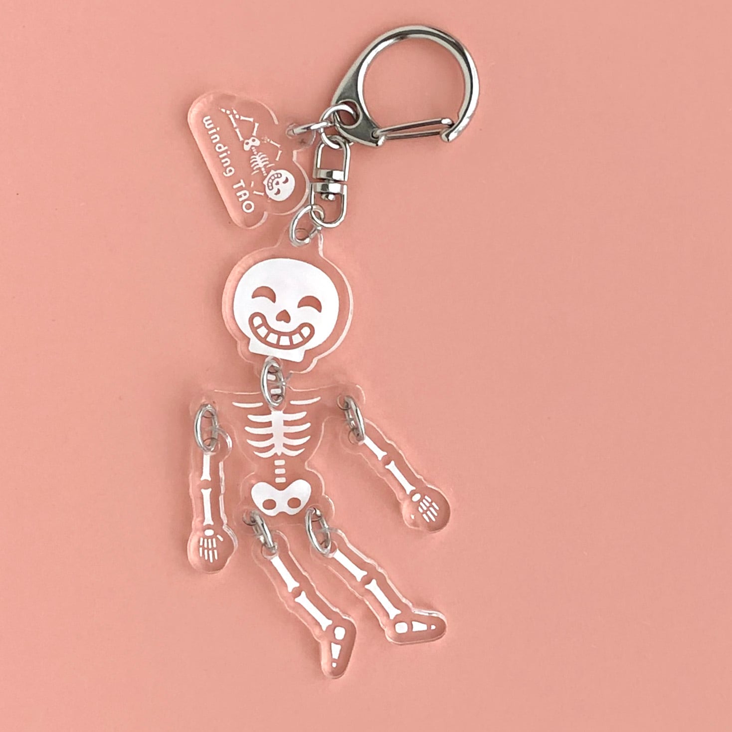ガイコツ ゆらゆらキーホルダー［製作終了］ | 【くねくね道】かわいい