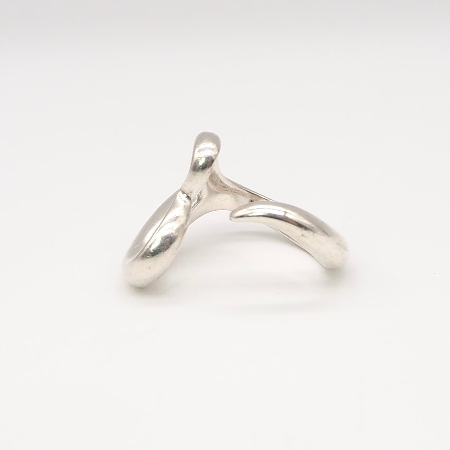 Tiffany&Co. 約10号 オープンハート リング シルバー925 ティファニー