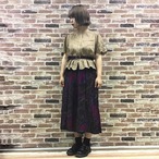 Pattern Black Culotte Skirt