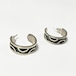 Vintage 925 Silver Overlay Hoop Pirced Earrings Made In Mexico