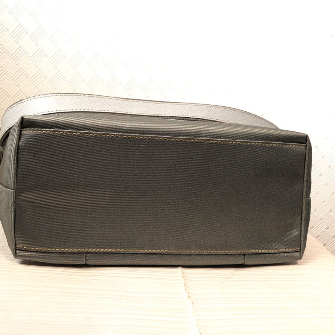 IBIZA イビサ ナイロン×レザー 2WAY ショルダー トートバッグ グレー 