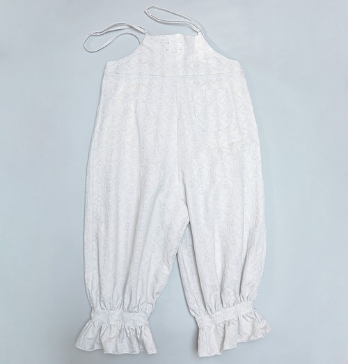 Jacrard salopette      adult M   /   Oyster white