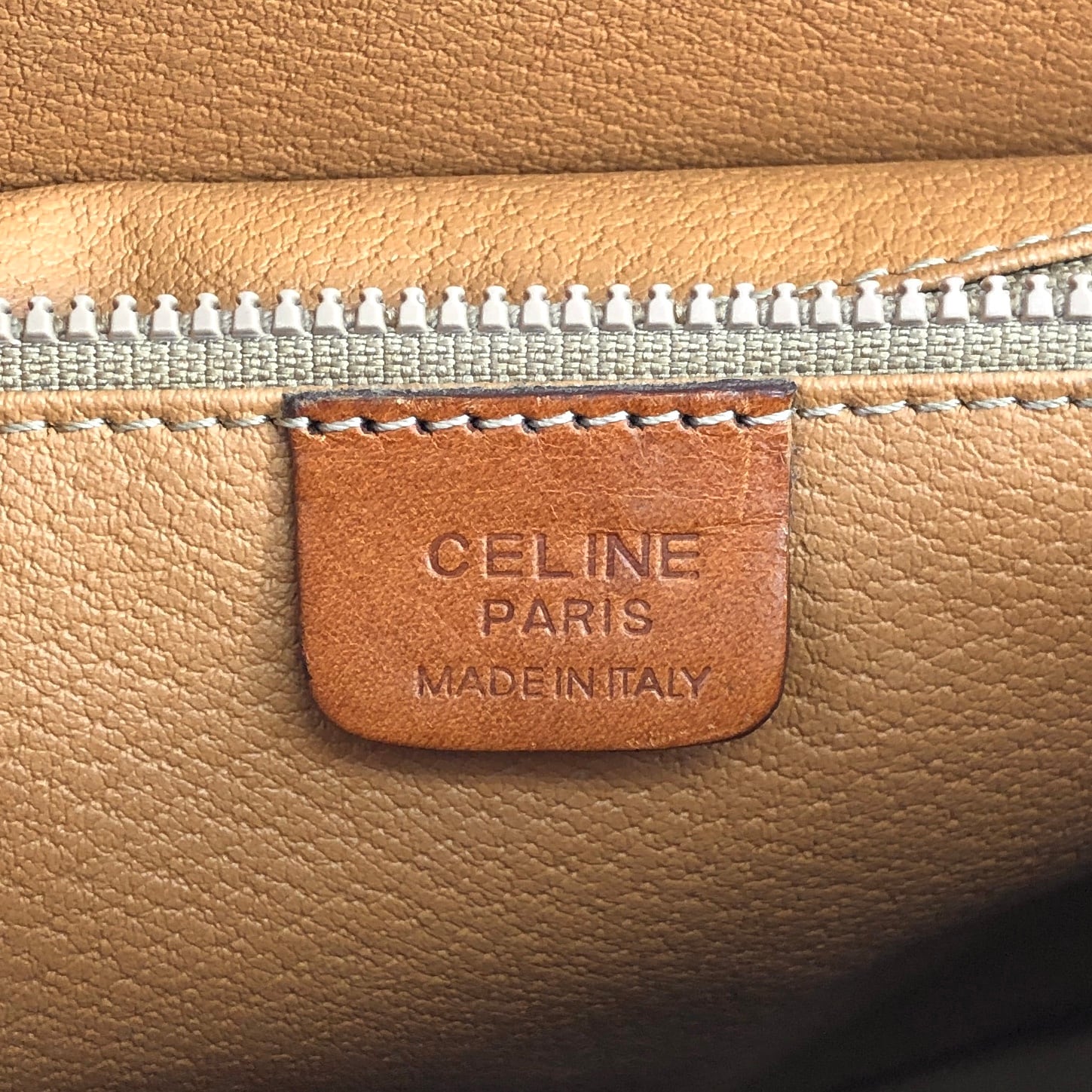 CELINE セリーヌ マカダム トートバッグ ブラウン ブラゾン型押し PVC