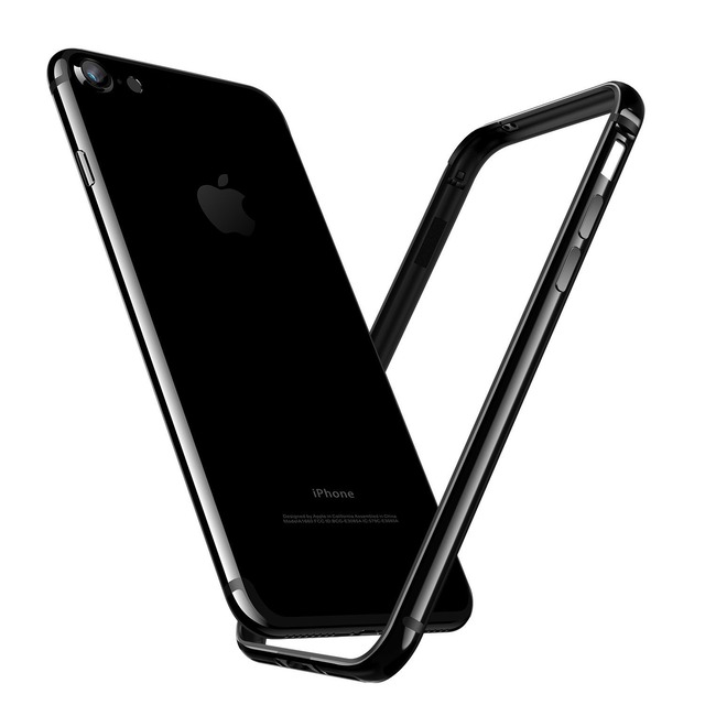 Smorniy iPhone SE3 用 バンパー,iPhone 8 用 バンパー, iPhoneSE2 / iPhone7 用 ケース レンズ保護 耐衝撃 二重構造 軽量 一体感 ボタン保護 アイフォン 8/7/SE 用 アルミバンパー 超薄軽量 放熱設計 (iphone7/8/SE,ブラック)