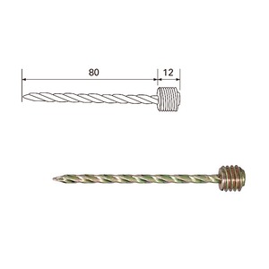 スクリューアンカー 100個セット【プロ用】寸法92mm ブラケット一側足場用部材,中低層用（１５ｍ以下）建設・仮設資材（TAKAMIYA）タカミヤ,SRG,ホリー