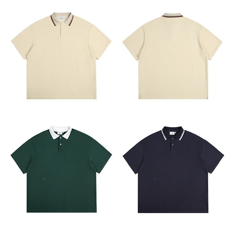 ★RETRO LAPEL CASUAL POLO SHIRT　　　A0628