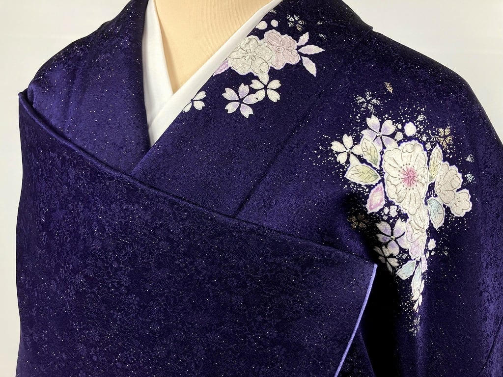 限定創作品 翠山工房 辻が花 絞り うさぎ 希少品 訪問着 正絹 紫 限定創作品 翠山工房 辻が花 絞り うさぎ 希少品 訪問着 正絹 紫
