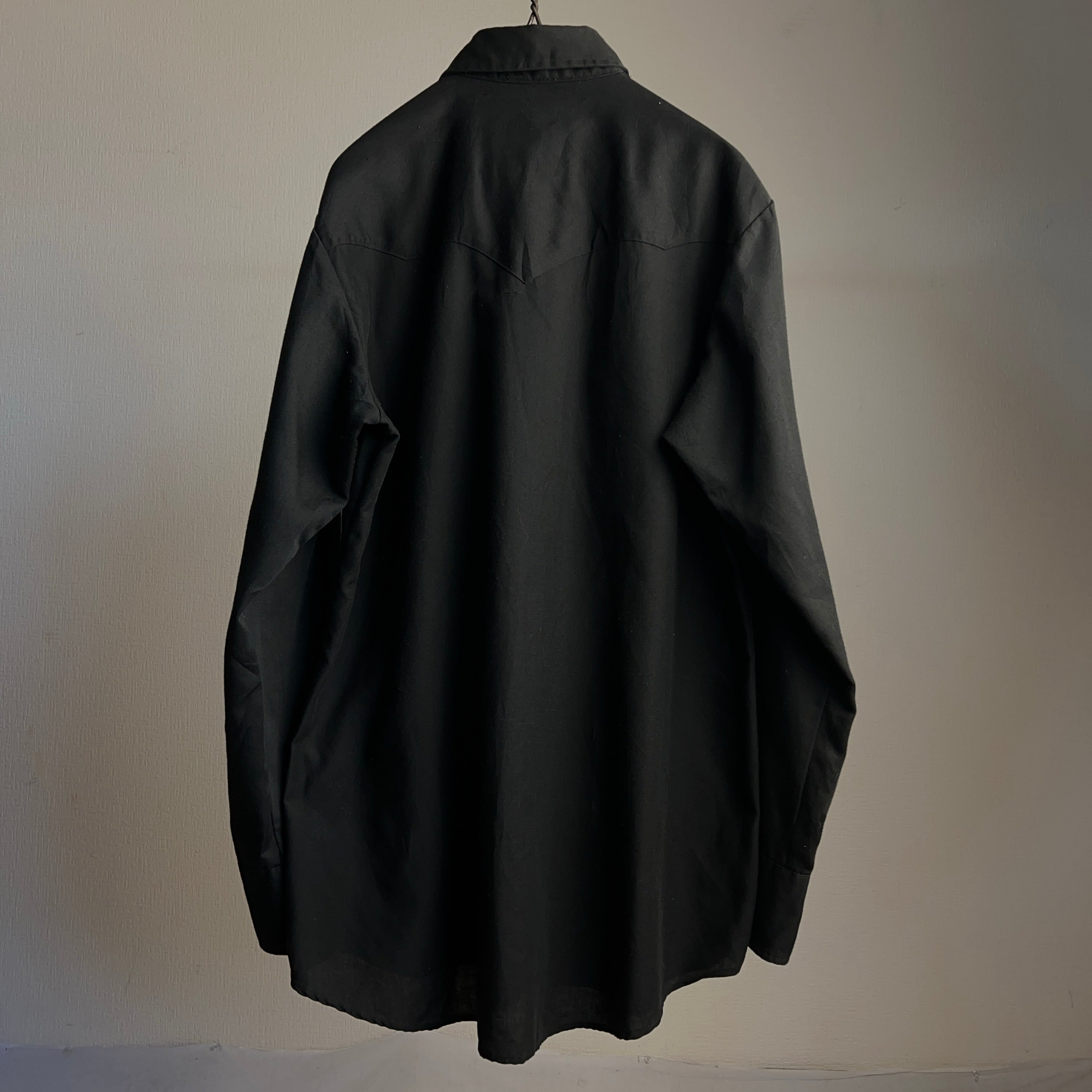 70's SEARS Black Western Shirt 70年代 シアーズ ウエスタンシャツ 刺繍 黒【1000A843】【送料無料】