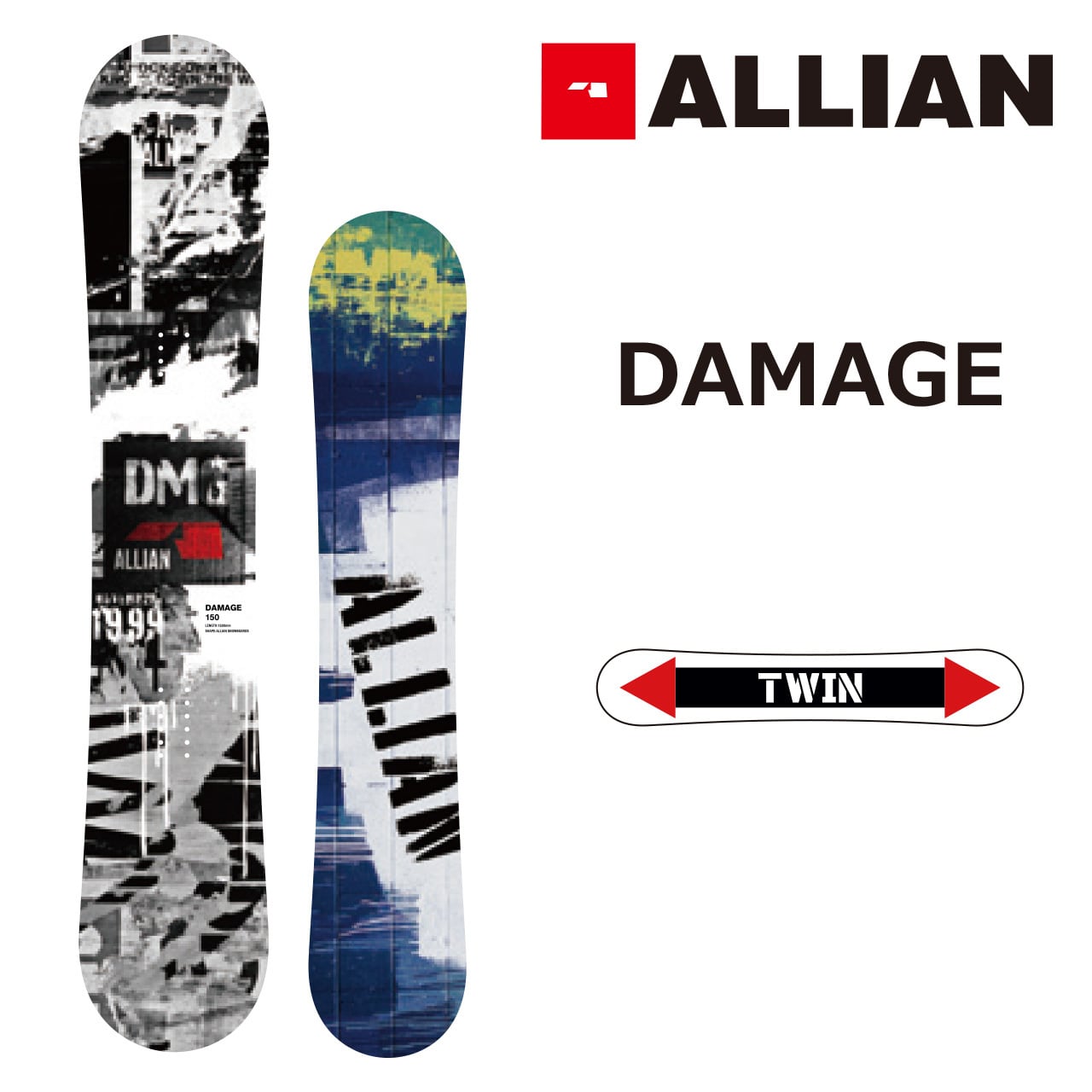 23-24年モデル . ALLIAN .『 DAMAGE 』. アライアン . ダメージ