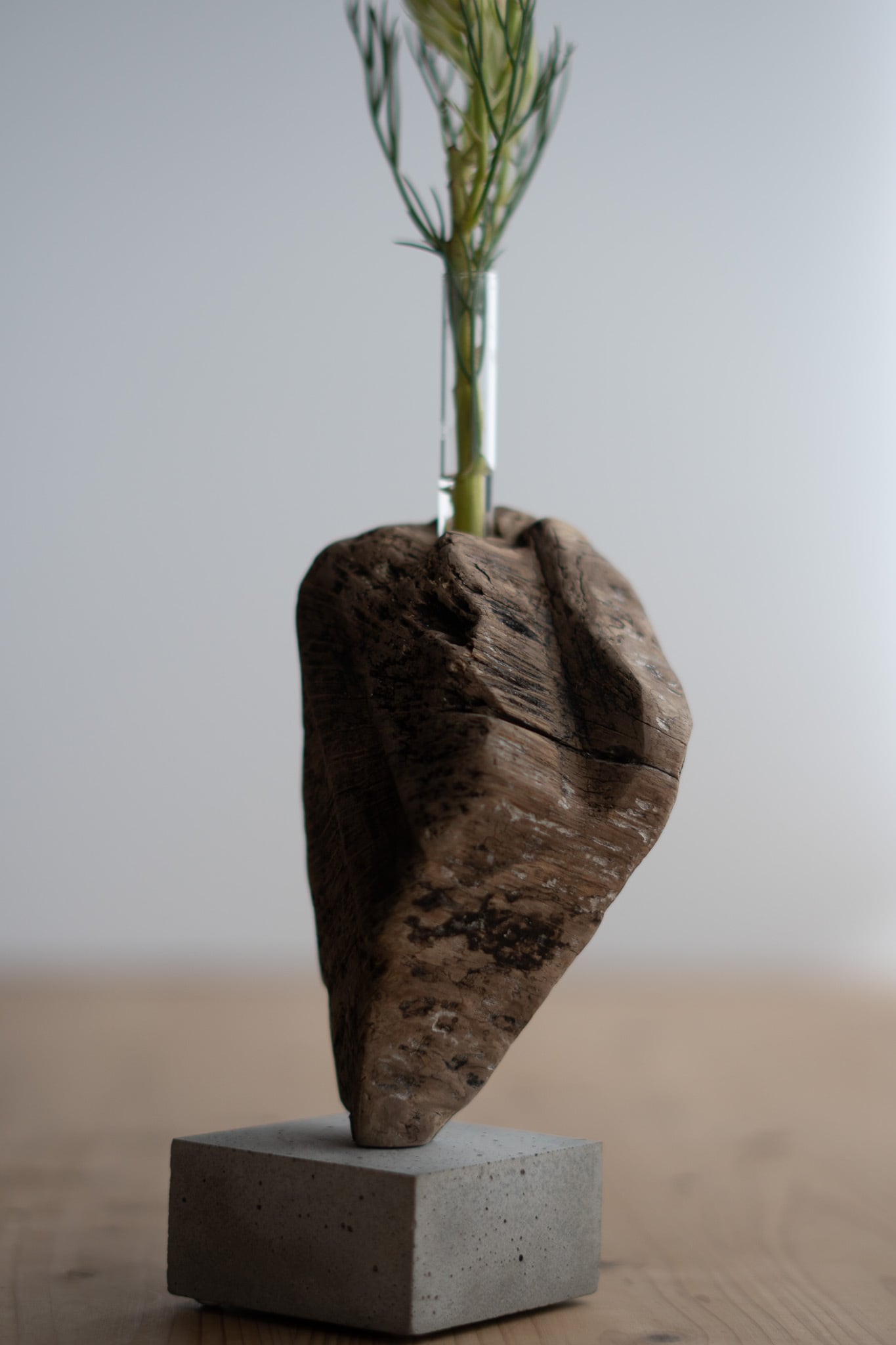 流木一輪挿し Cement M〔無塗装〕 no.18 | saisei