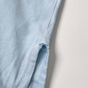 90s Polo by Ralph Lauren ポロラルフローレン CUSTOM FIT ペイント アート デザイン 鹿の子 半袖 ポロシャツ L/水色 メンズ インパクト21 ビンテージ