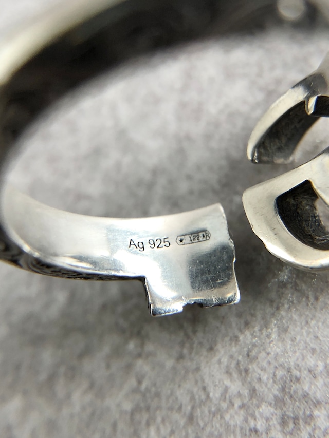 GUCCI グッチ アラベスク 指輪 15号 シルバー インターロッキングG 925 リング vintage ヴィンテージ オールド 7rftsk