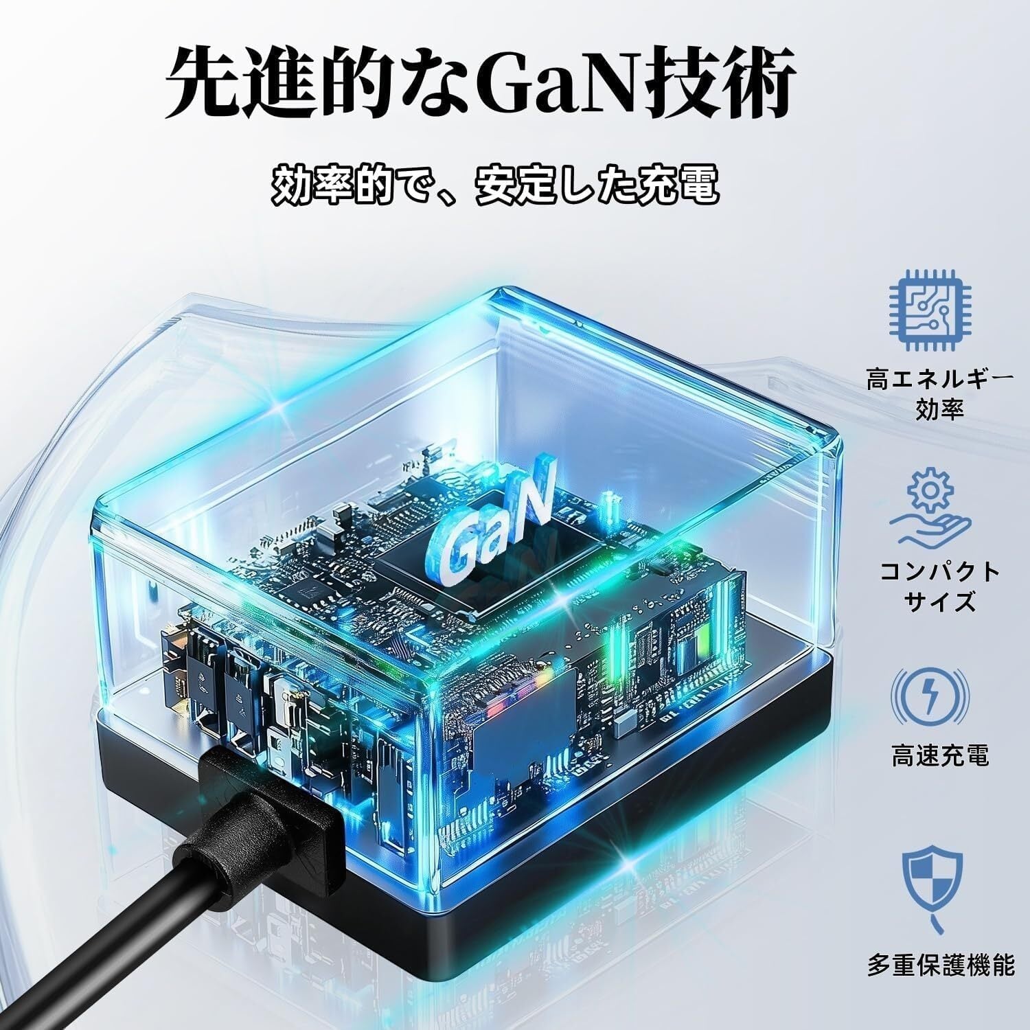 Vesonn Raspberry Pi 5 GaN 電源 スイッチ付きRaspberry Pi5