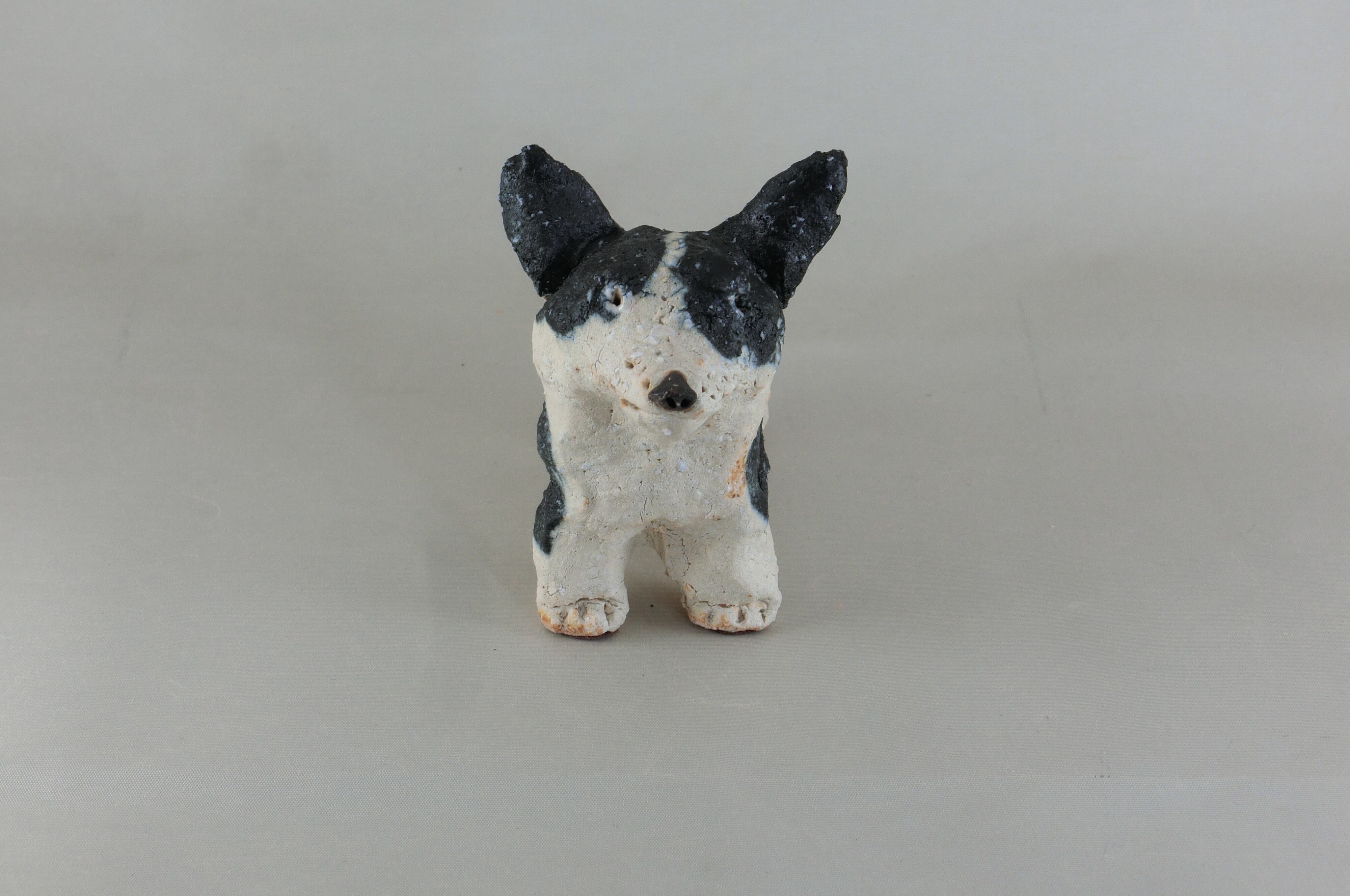 幸生窯　前川幸市作　犬　ウエルシュ・コーギーカーディガン