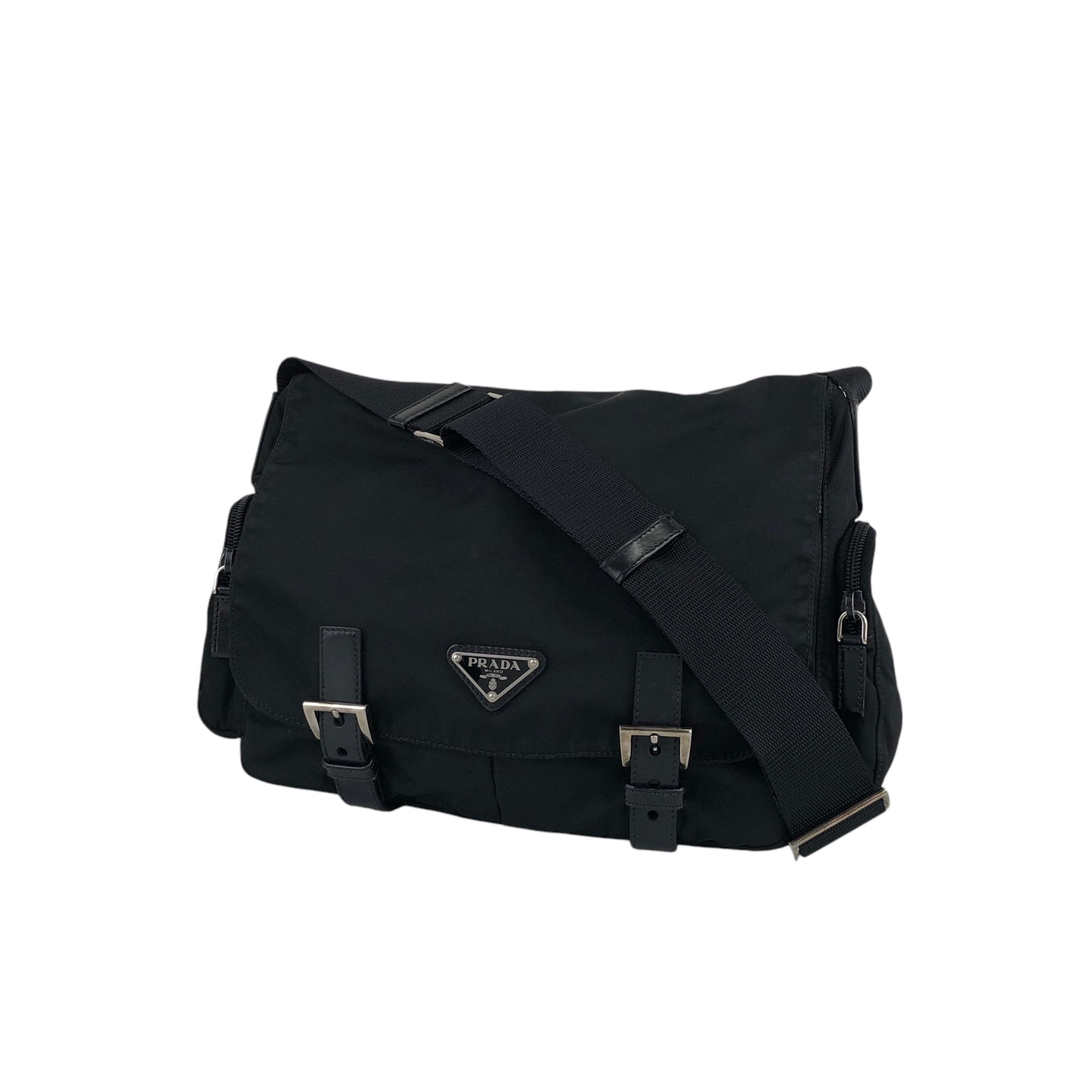 PRADA プラダ ショルダーバッグ ブラック トライアングルロゴ ナイロン