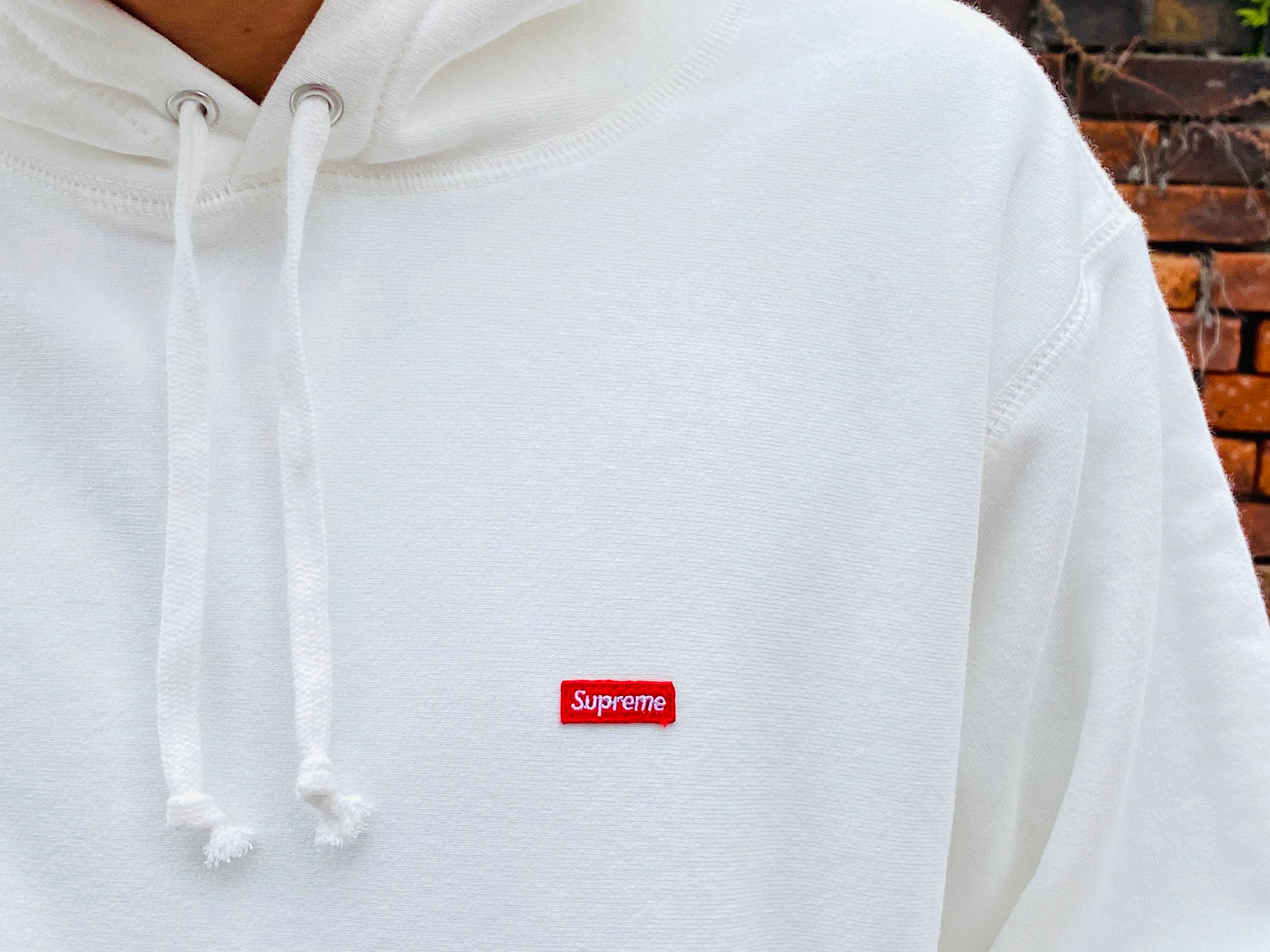 supreme boxlogo hoodie white