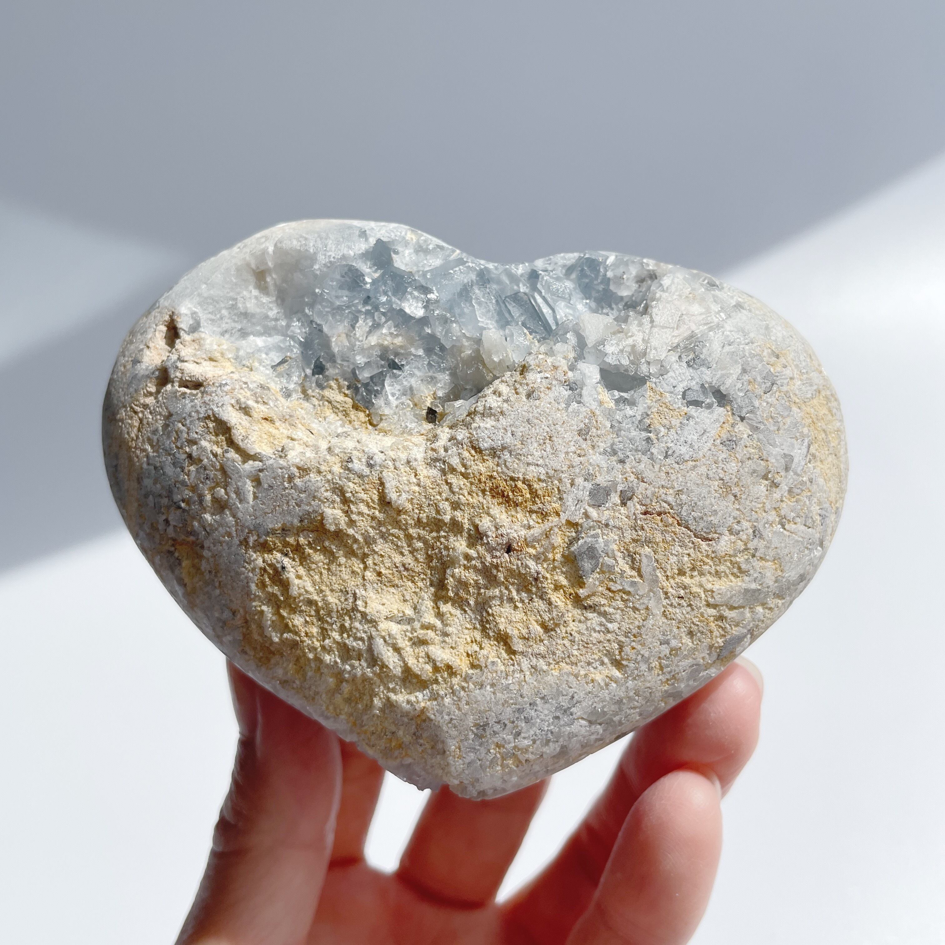 セレスタイト ハート型16♡Celestite♡天然石・原石・パワーストーン