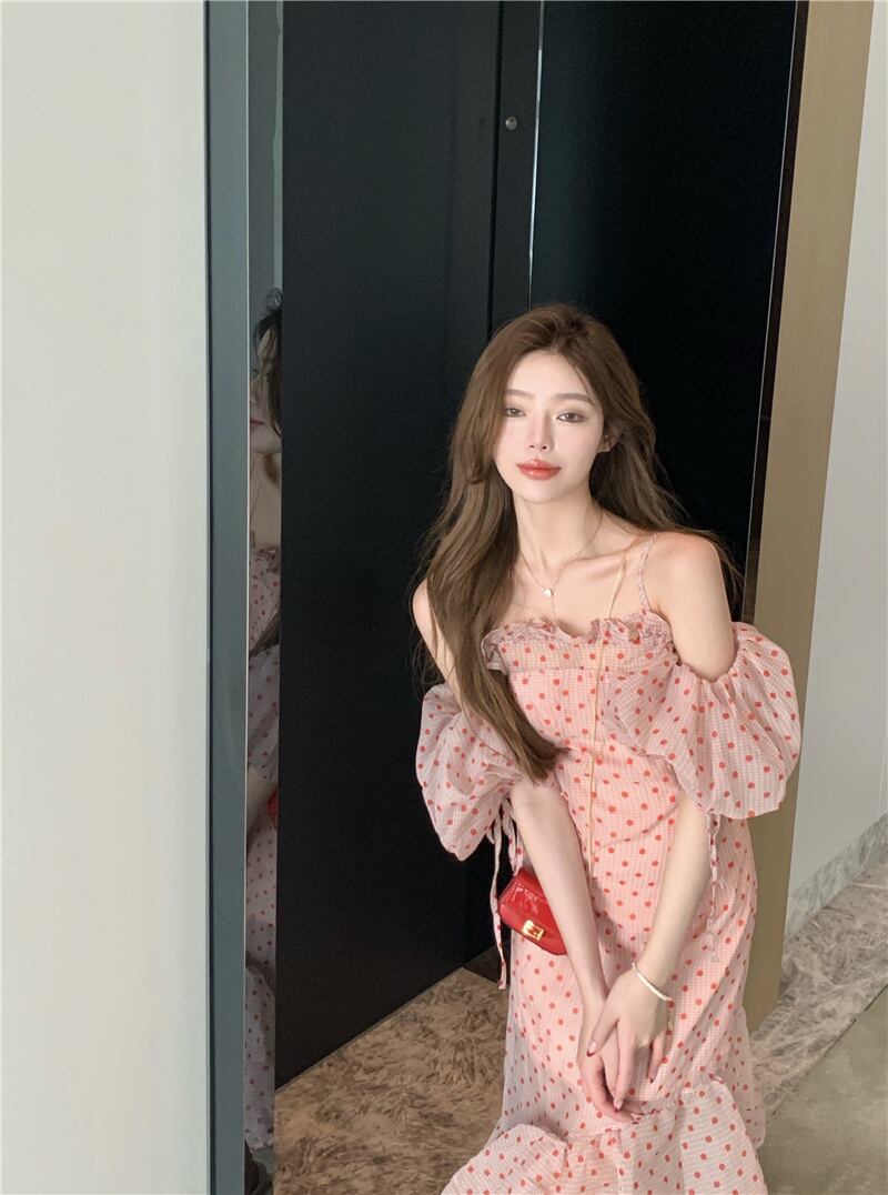 ドレス サマースカート 夏物 ブラックストロベリース18544990694