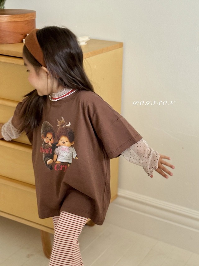 [即納M]≪POISSON≫lace half-turtleneck T beige 14