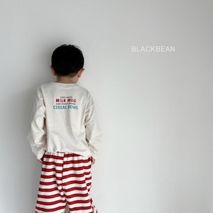 【BLACK BEAN】シリアルロンT クリーム 80~110cm 241007