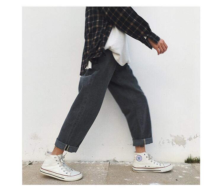 全2色 デニム パンツ ストレート カジュアル シンプル 無地