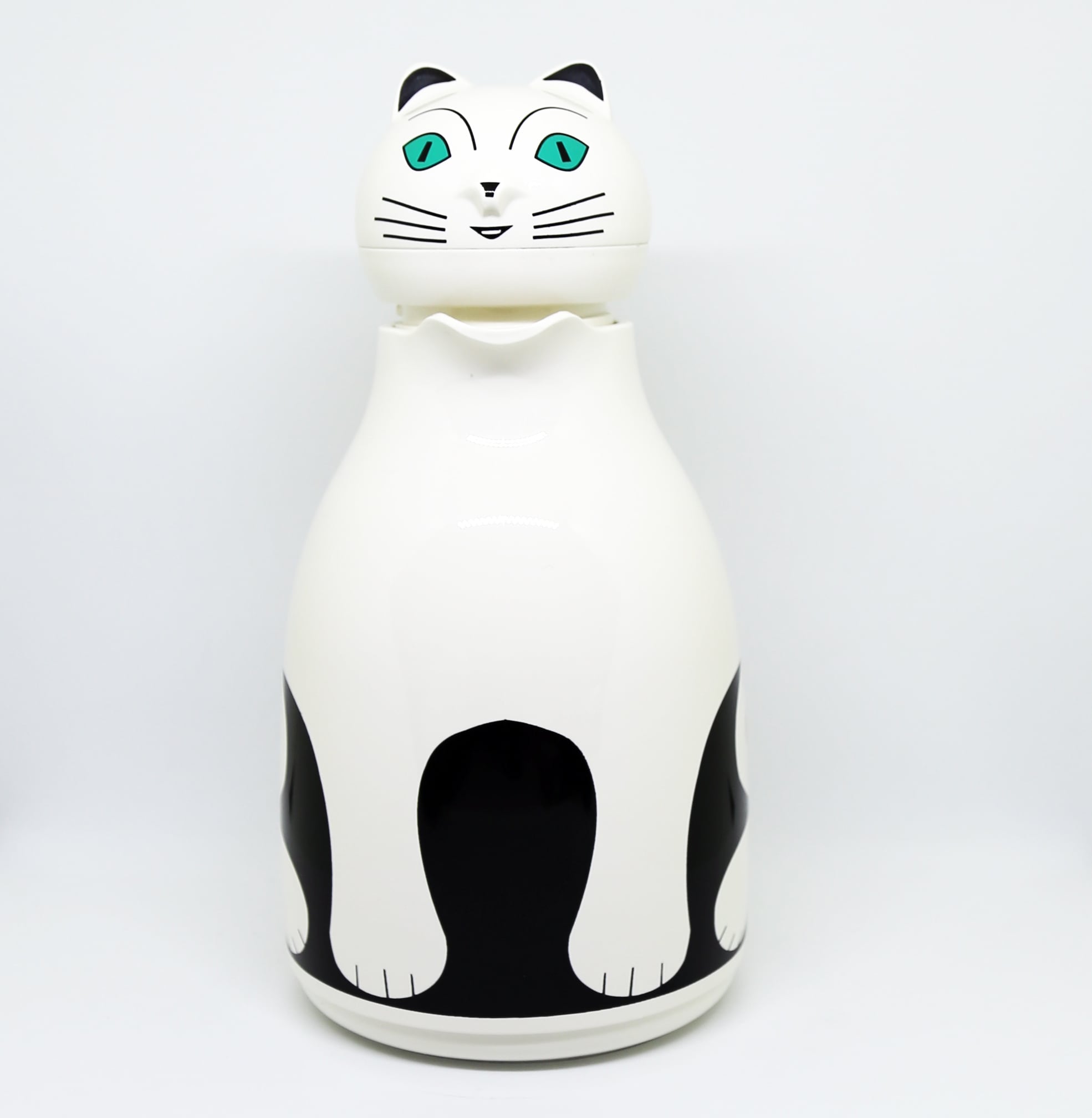 希少サイズの猫瓶 猫卓上魔法瓶(ヘリオスサーモキャット)ホワイト | マスノヤ衣料品店