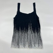 上下 芽風 mefu メフウ セットアップ ニット キャミソール  スカート 40/ブラック×ホワイト レディース センソユニコ