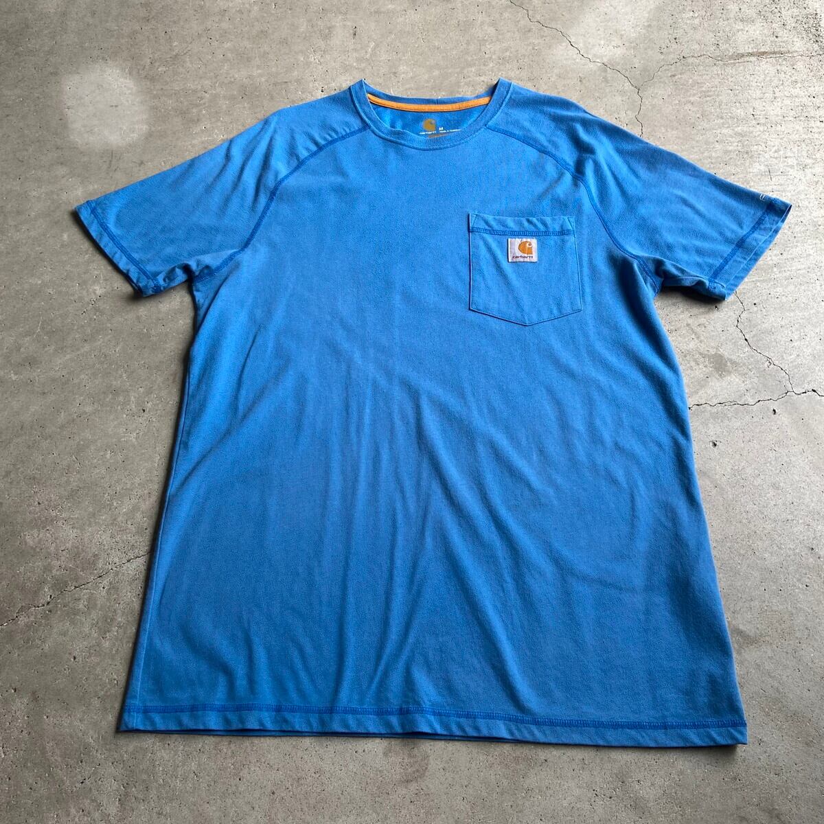 Carhartt FORCE カーハート ワンポイントロゴ ポケットTシャツ RELAXED FIT メンズM相当 古着 水色  ポケT【Tシャツ】【P2000】 | cave 古着屋【公式】古着通販サイト powered by BASE