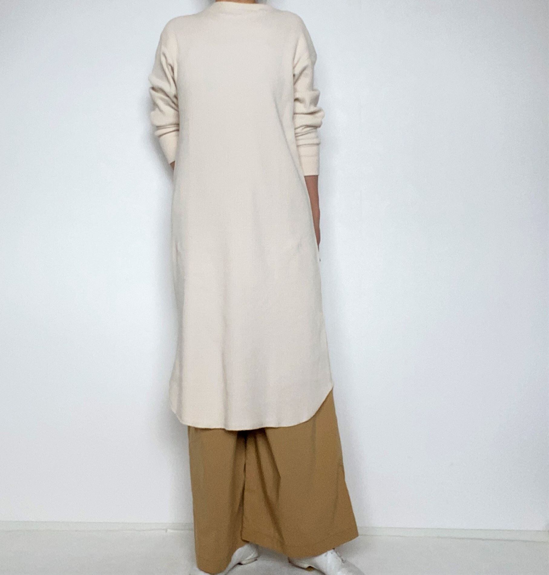 ワッフルラウンドヘムワンピース | Doux robe